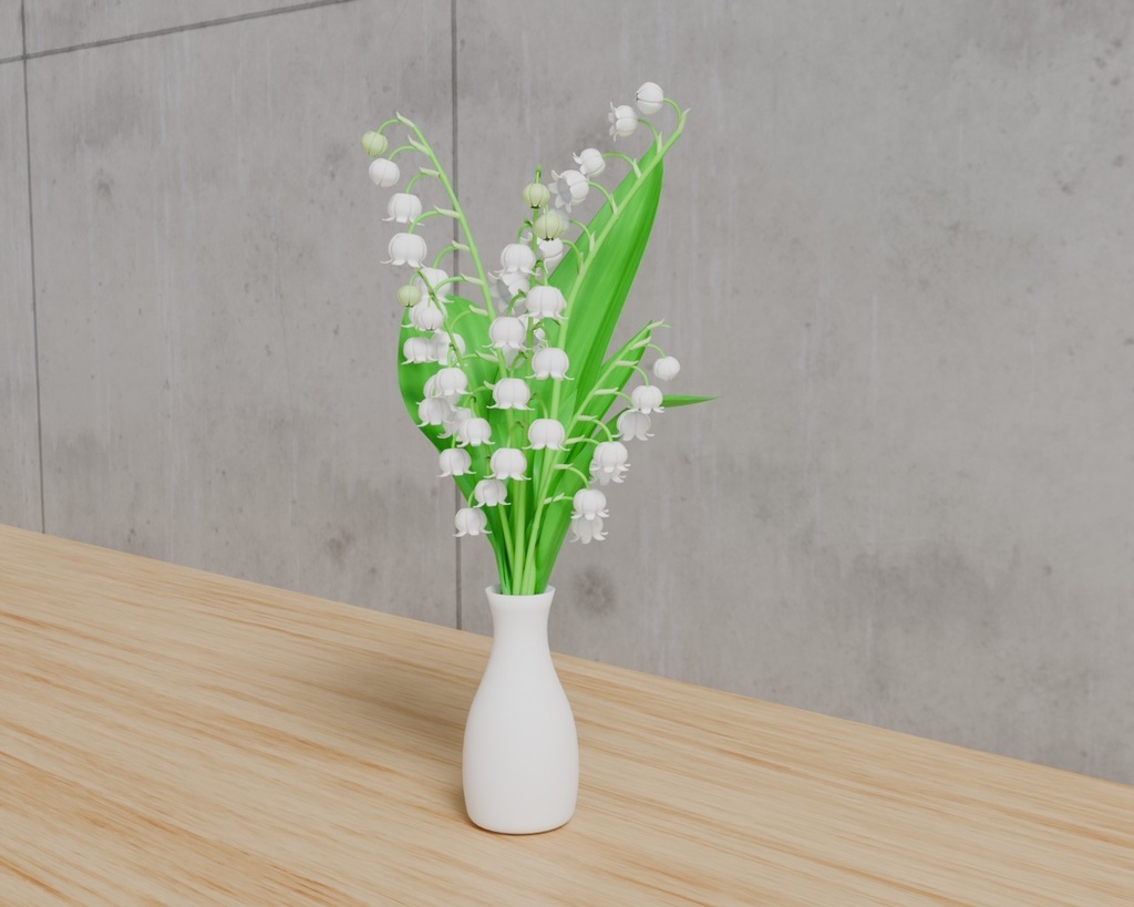 Blenderを使って作ったスズランの花瓶