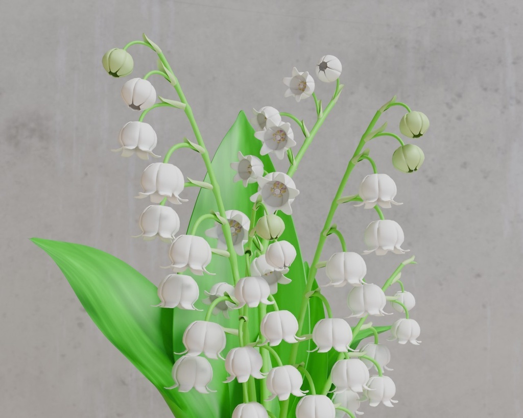 Blenderを使って作ったスズランの花瓶