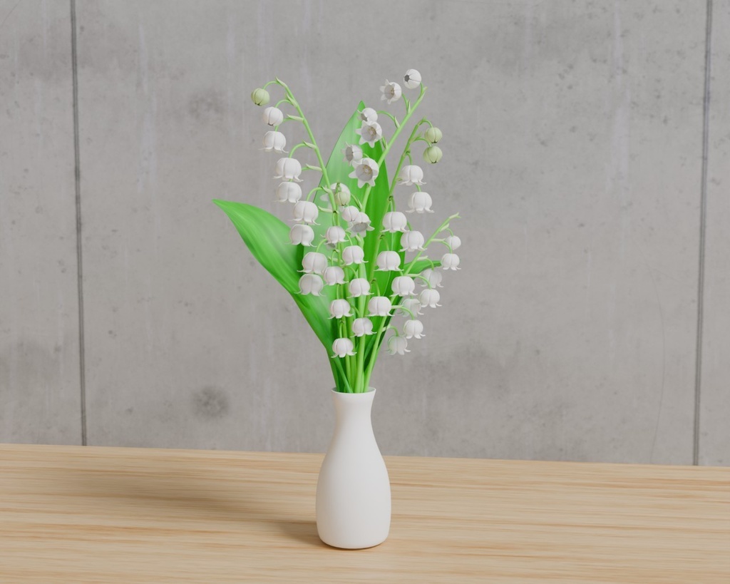 Blenderを使って作ったスズランの花瓶