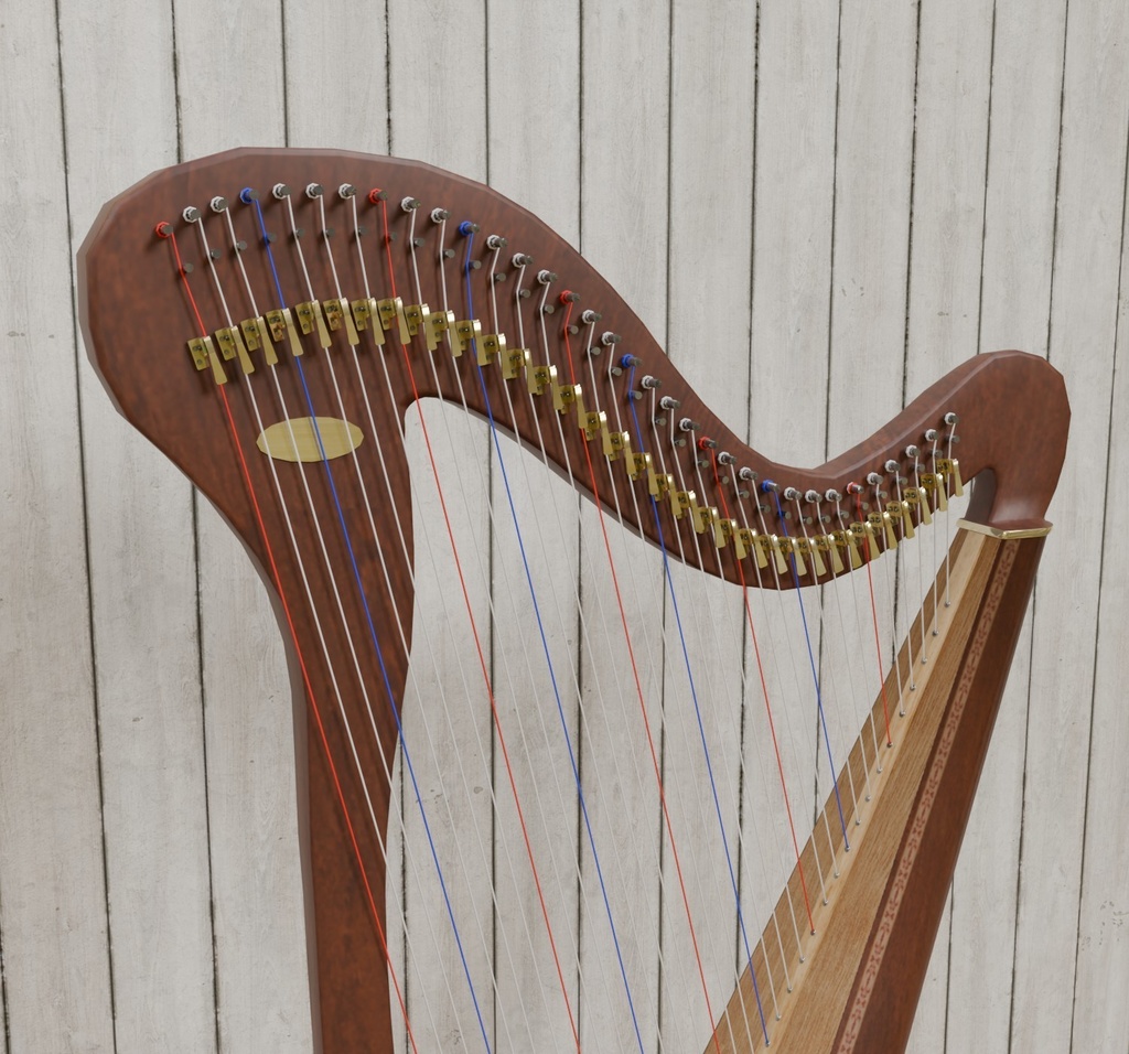 アイリッシュハープ VRC対応装飾用楽器~楽器シリーズ