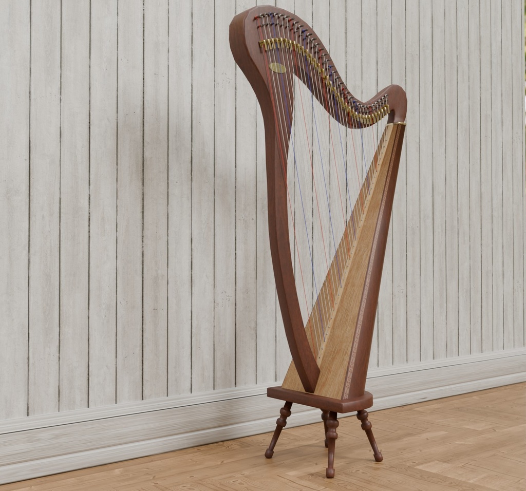 アイリッシュハープ VRC対応装飾用楽器~楽器シリーズ