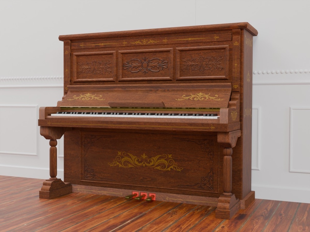 アップライトピアノ　VRC対応装飾用楽器～楽器シリーズ