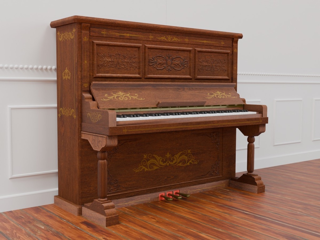 アップライトピアノ VRC対応装飾用楽器~楽器シリーズ