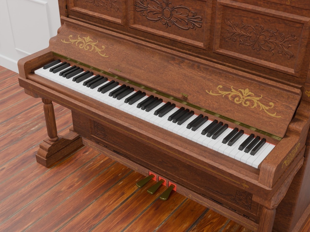 アップライトピアノ VRC対応装飾用楽器~楽器シリーズ