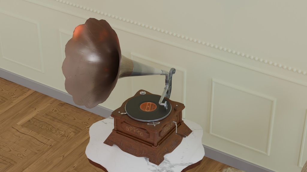 グラモフォン・蓄音機 VRC対応装飾用楽器~アンティークシリーズ