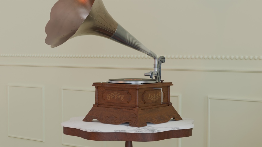 グラモフォン・蓄音機 VRC対応装飾用楽器~アンティークシリーズ