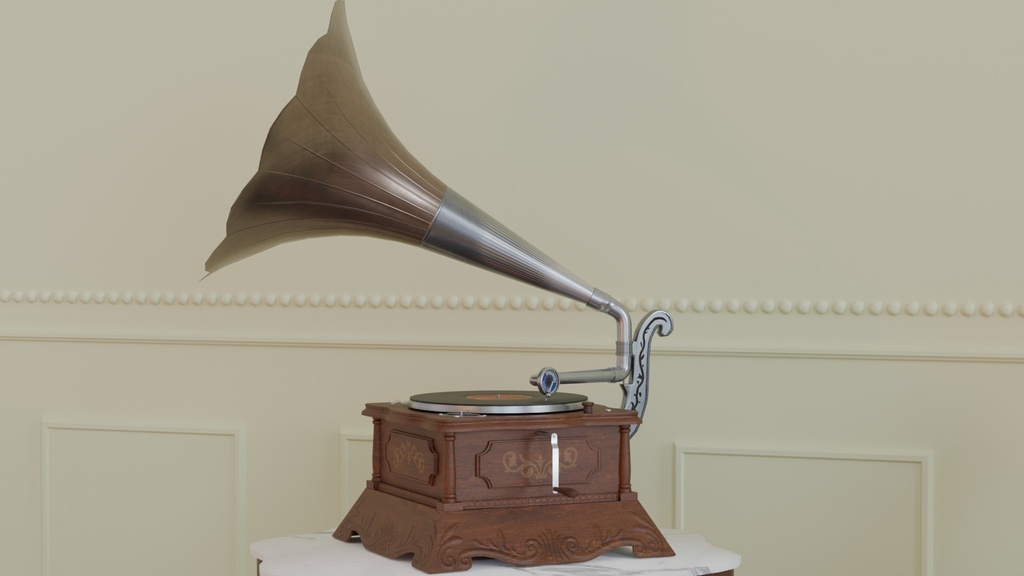 グラモフォン・蓄音機　VRC対応装飾用楽器～アンティークシリーズ