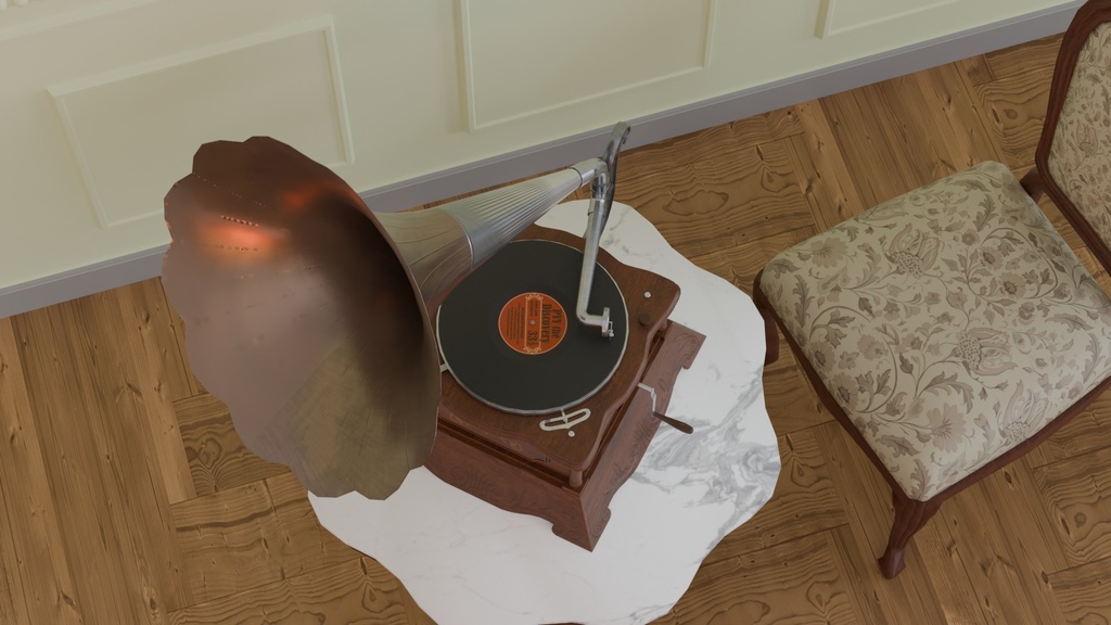 グラモフォン・蓄音機 VRC対応装飾用楽器~アンティークシリーズ