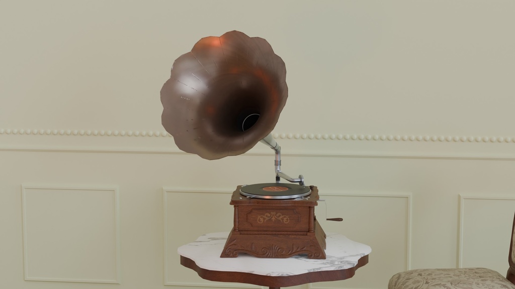 グラモフォン・蓄音機 VRC対応装飾用楽器~アンティークシリーズ