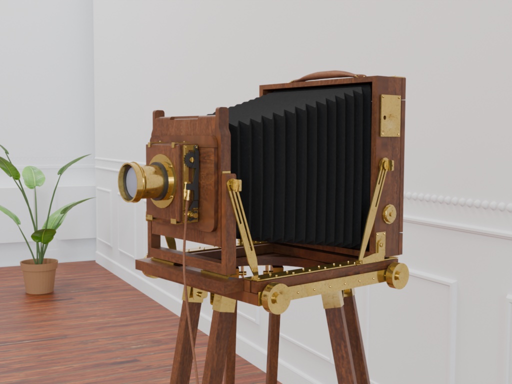 蛇腹式カメラ フォールディングカメラ VRC対応装飾用品~アンティークシリーズ