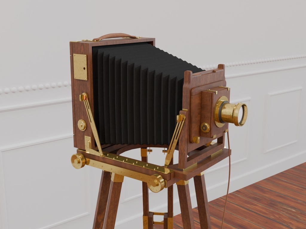 蛇腹式カメラ　フォールディングカメラ　VRC対応装飾用品～アンティークシリーズ