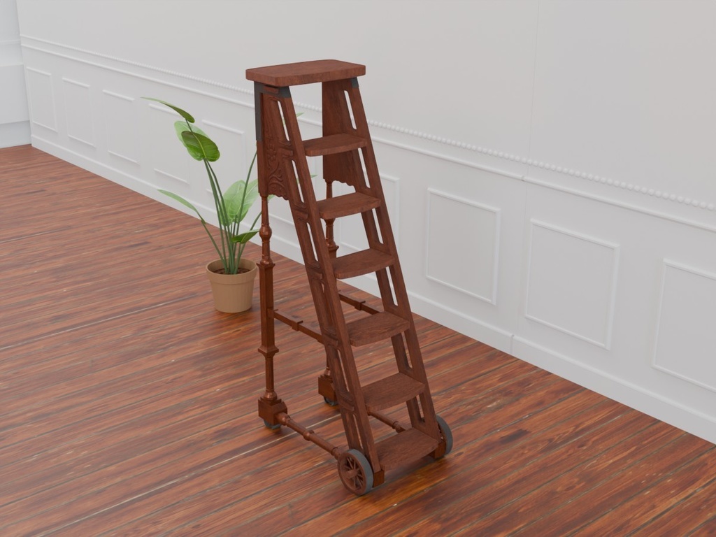 図書館梯子 ライブラリーラダー VRC対応装飾家具~アンティークシリーズ