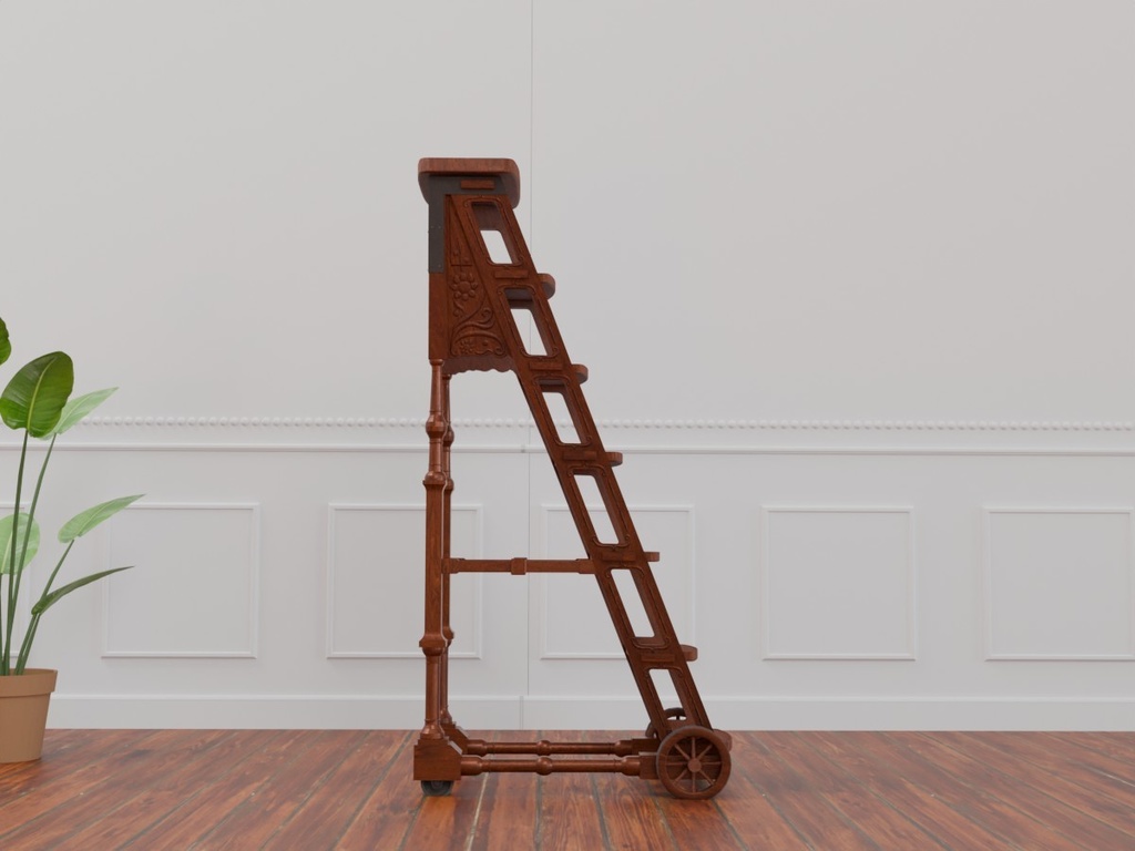 図書館梯子 ライブラリーラダー VRC対応装飾家具~アンティークシリーズ