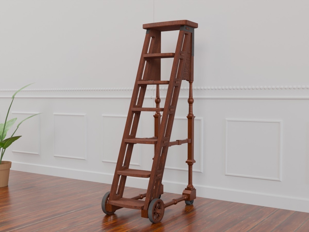 図書館梯子 ライブラリーラダー VRC対応装飾家具~アンティークシリーズ