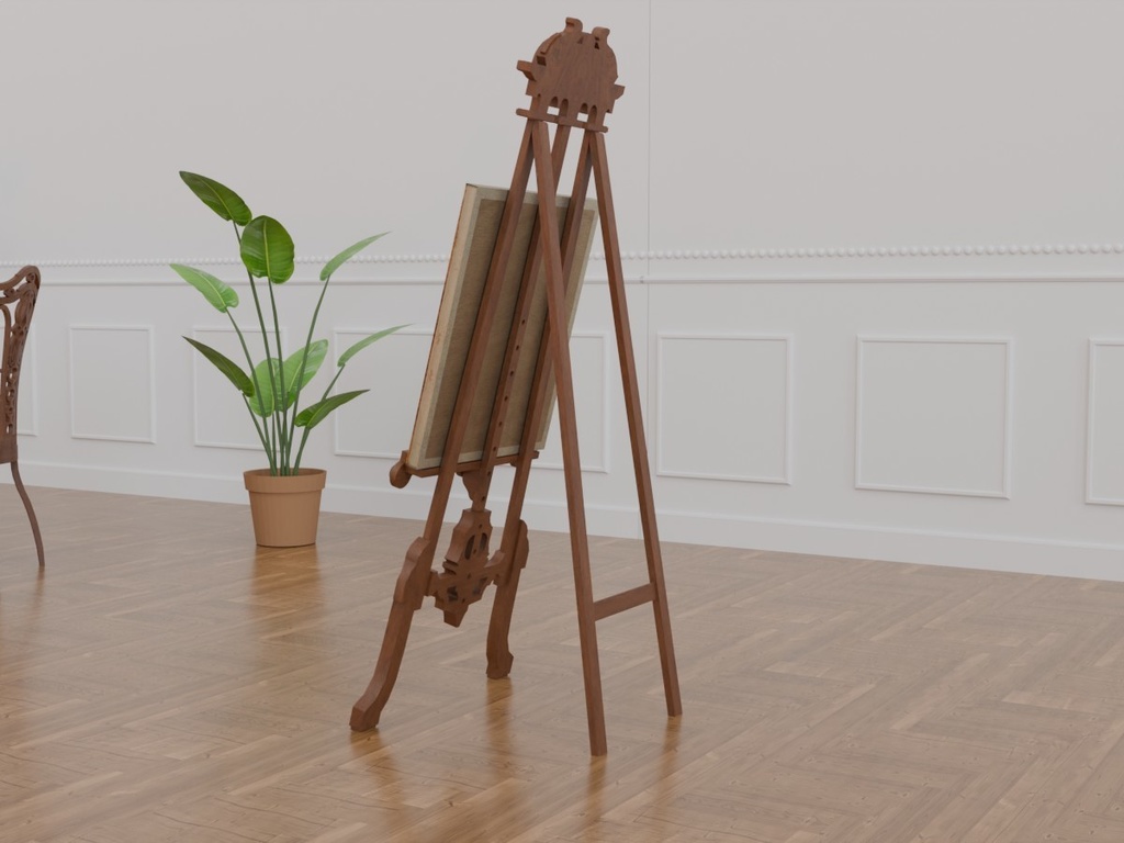 差し換え可能、イーゼルスタントと額縁 VRC対応室内装飾品~アンティークシリーズ