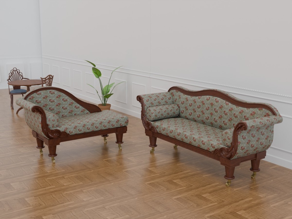 ●Sit判定付きVRC対応ソファ/カウチソファセット~アンティークシリーズ