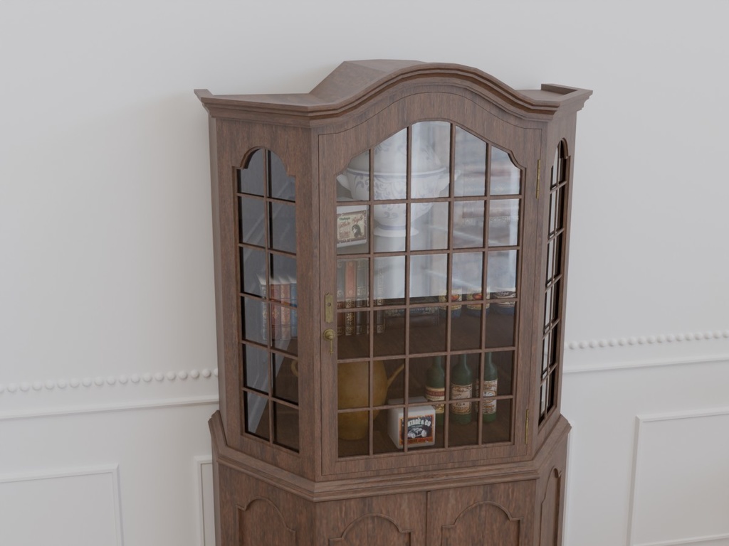 VRC対応ガラスキャビネット~アンティークシリーズ