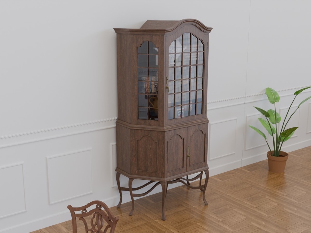 VRC対応ガラスキャビネット~アンティークシリーズ