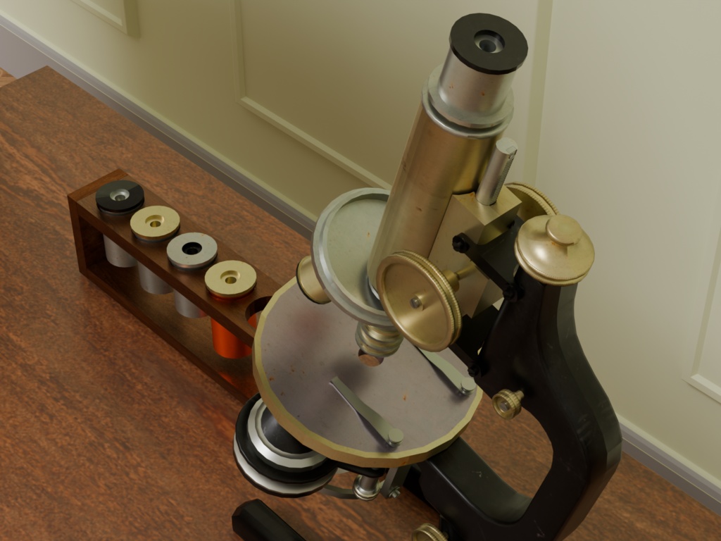 VRC対応マイクロスコープ顕微鏡~アンティークシリーズ