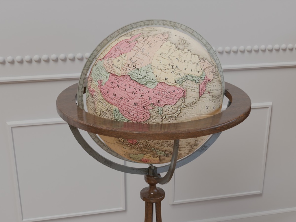 VRC対応-地球儀 室内装飾品~アンティークシリーズ