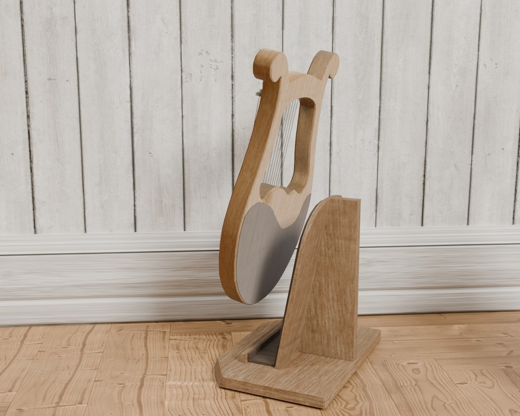 リラハープ(ライアー) VRC対応室内装飾品~楽器シリーズ