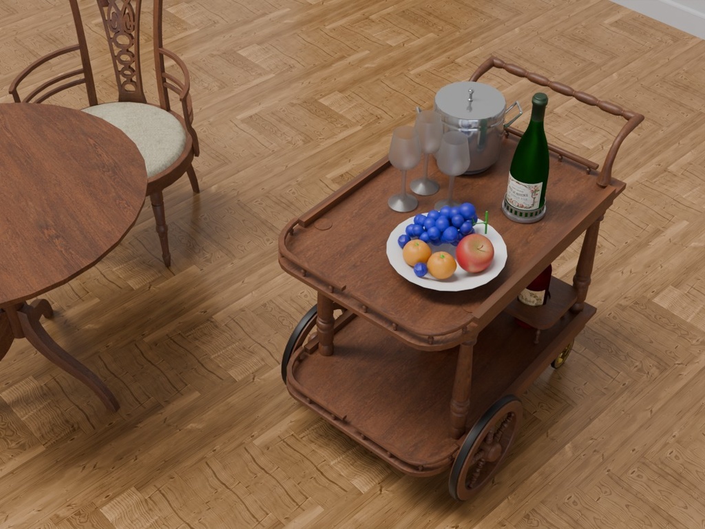 トロリー VRC対応室内装飾品 アンティークシリーズ