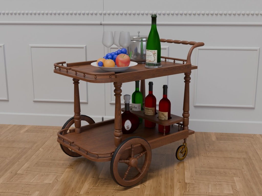 トロリー VRC対応室内装飾品 アンティークシリーズ