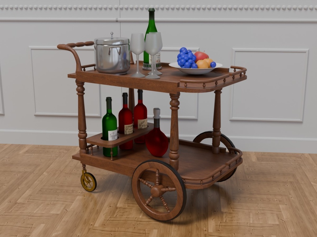 トロリー VRC対応室内装飾品 アンティークシリーズ