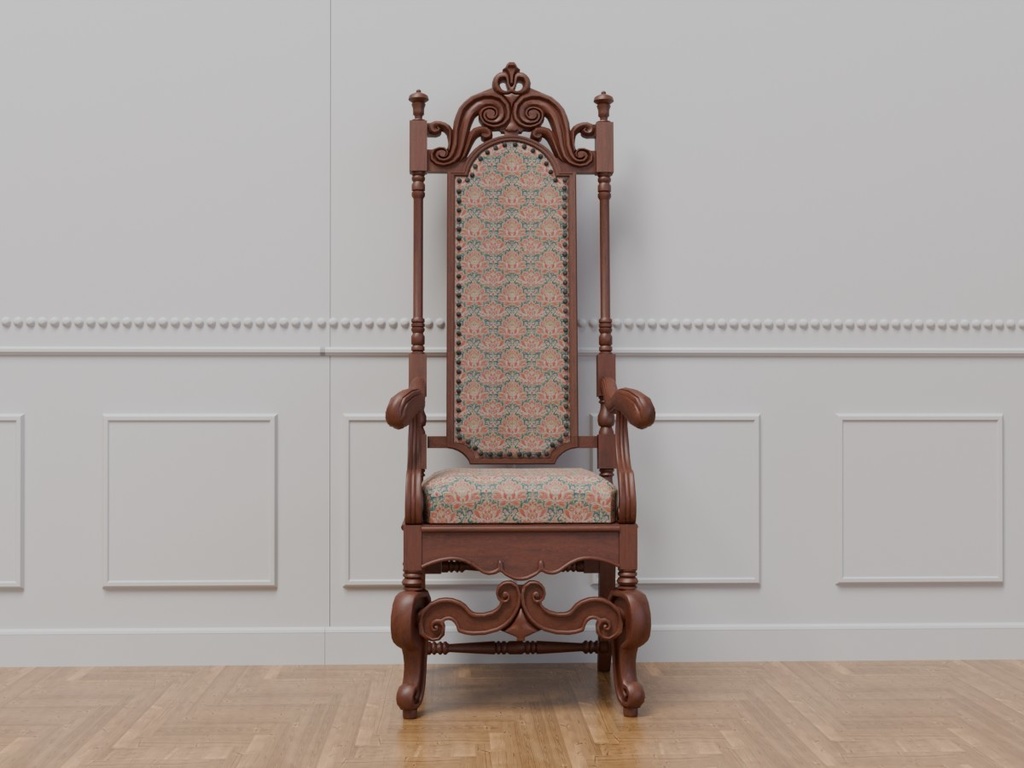 Sit判定付ハイバックチェア VRC対応室内装飾品 アンティークシリーズ