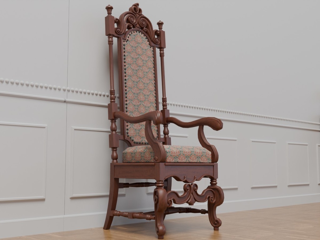 Sit判定付ハイバックチェア VRC対応室内装飾品 アンティークシリーズ