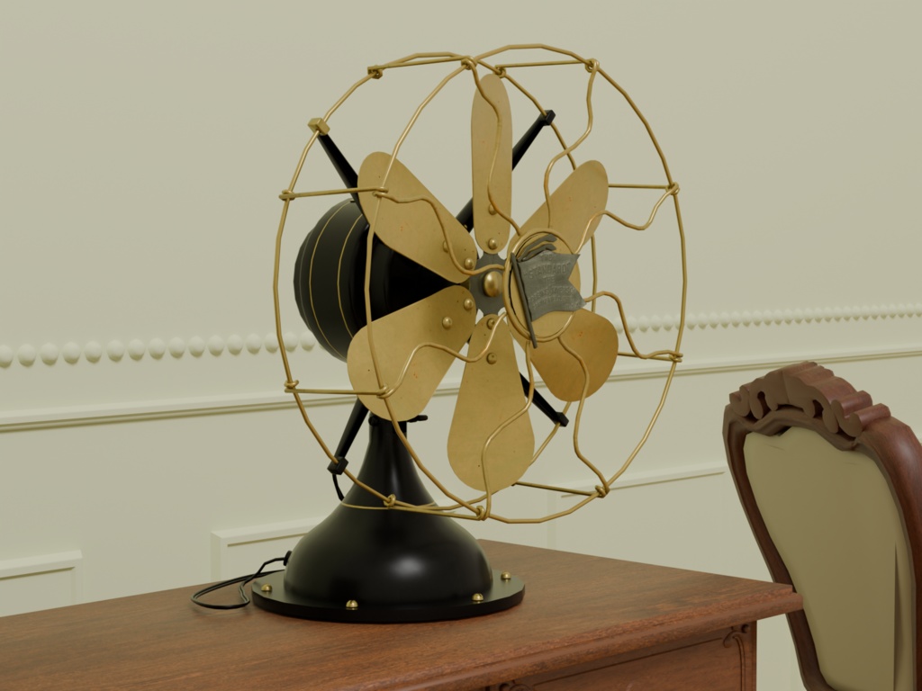 扇風機 VRC対応室内装飾品 アンティークシリーズ