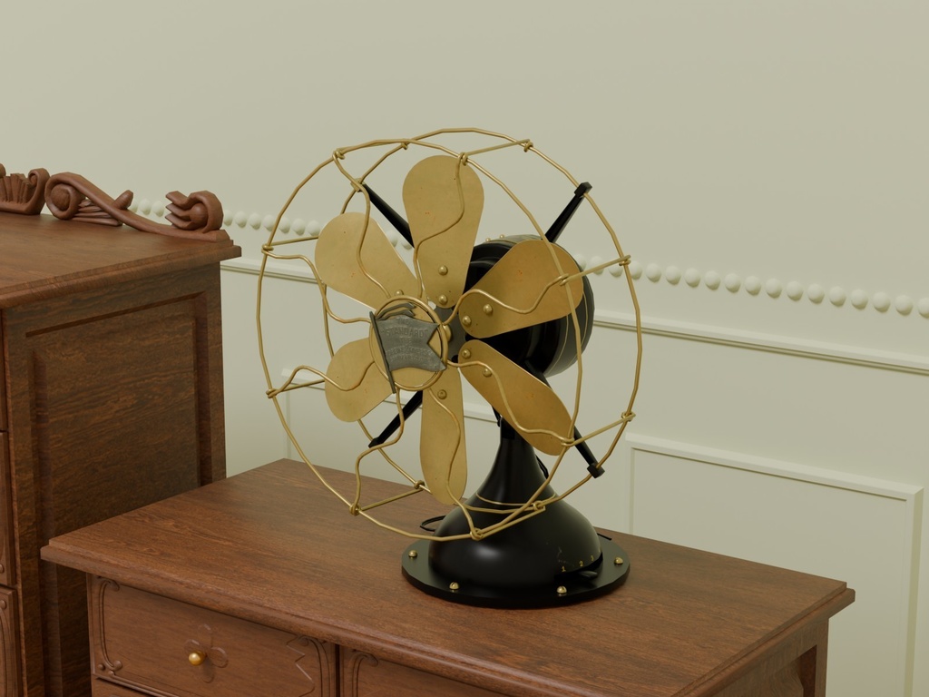 扇風機 VRC対応室内装飾品 アンティークシリーズ