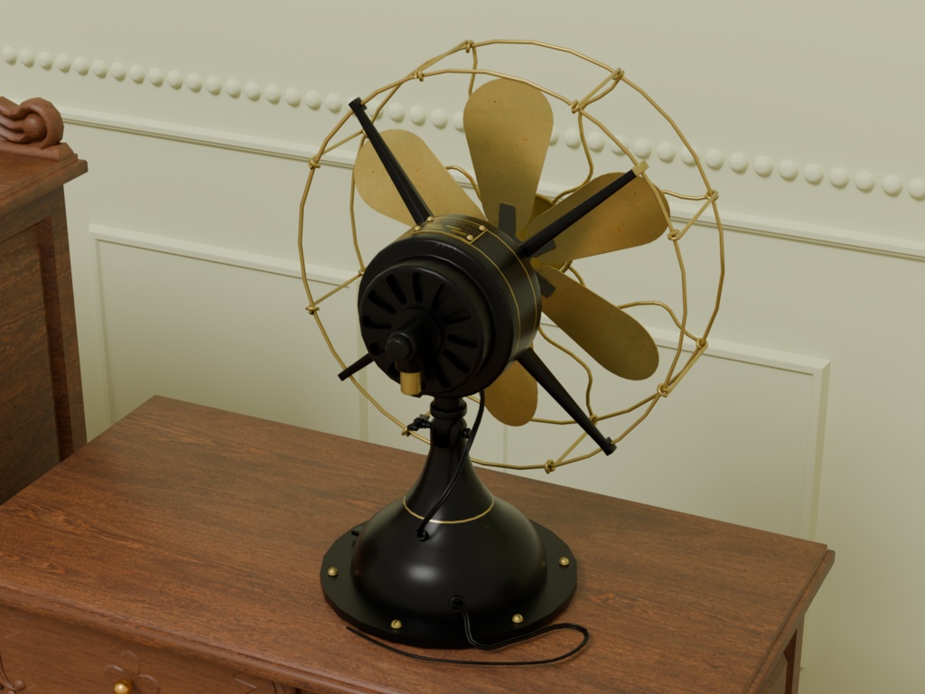 扇風機 VRC対応室内装飾品 アンティークシリーズ