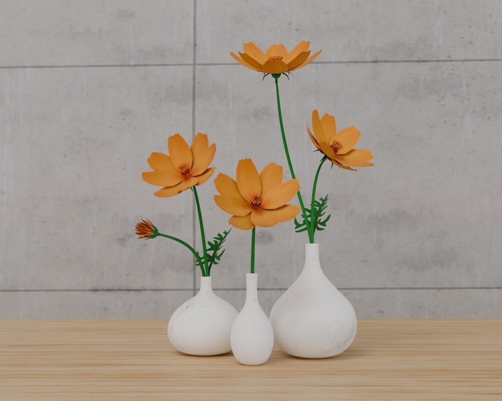 キバナコスモス 黄花秋桜 VRC対応室内装飾品~花シリーズ