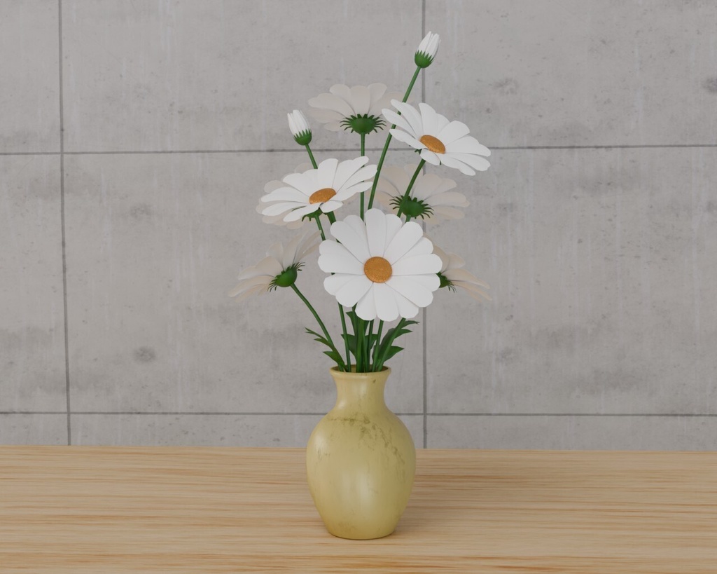 デイジー ヒナギク VRC対応室内装飾品~花シリーズ