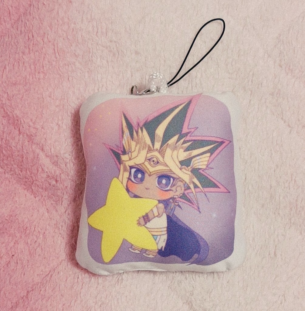 アテムとお星さまのミニクッションキーホルダー