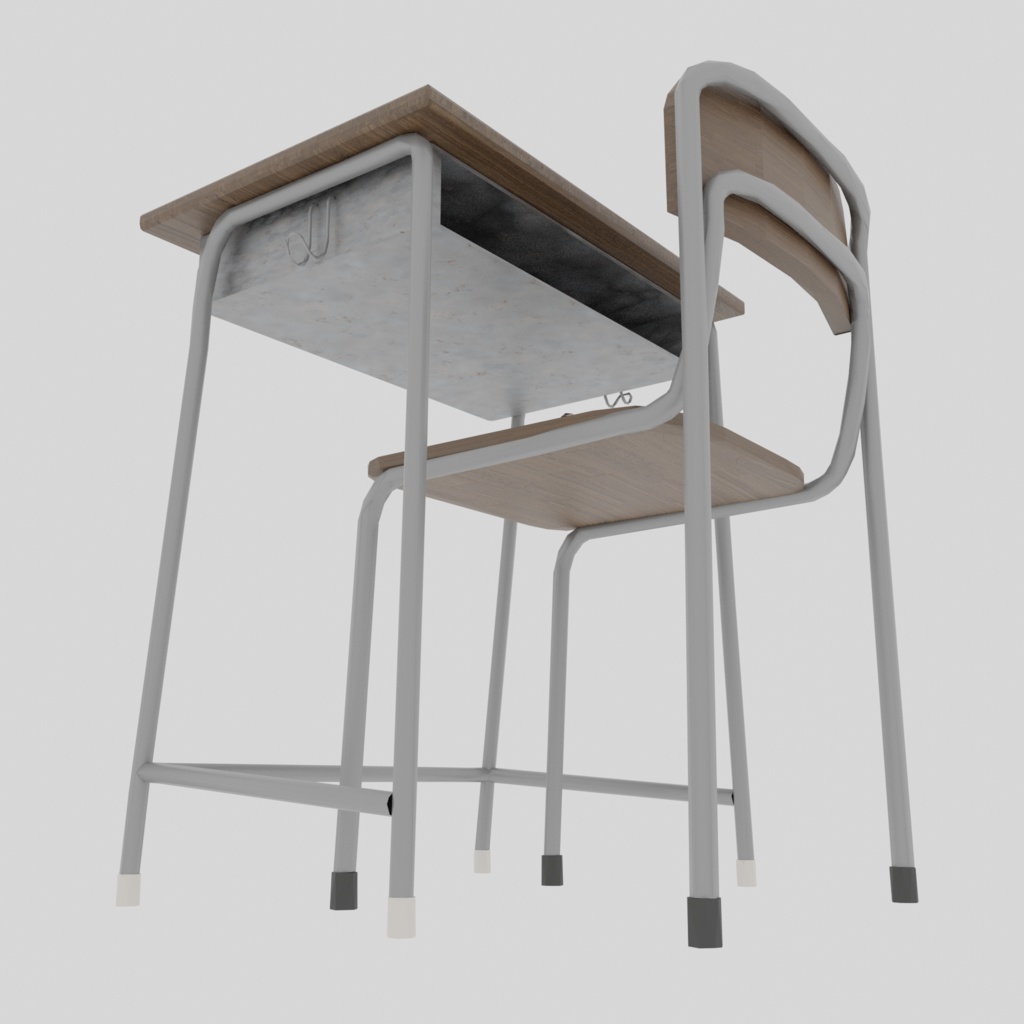 VRChat用 教室の机、椅子データ