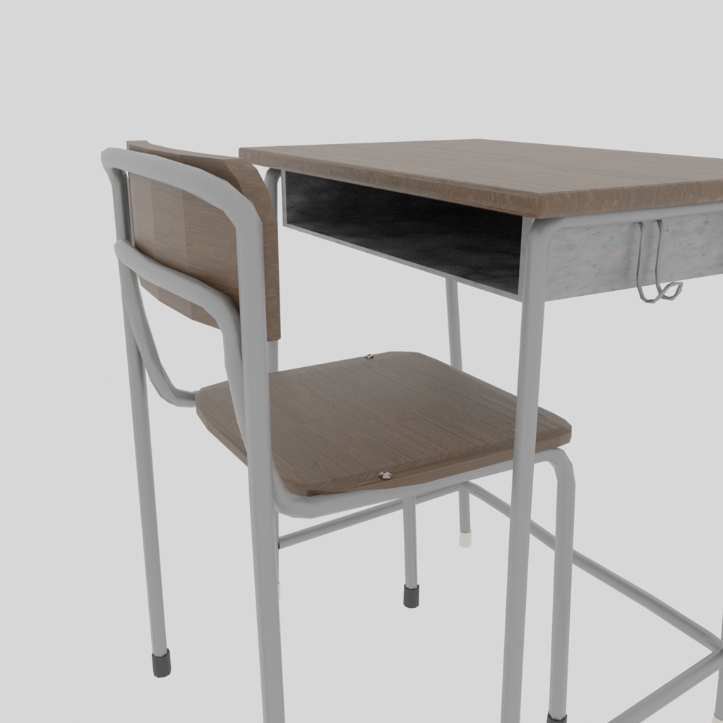 VRChat用 教室の机、椅子データ