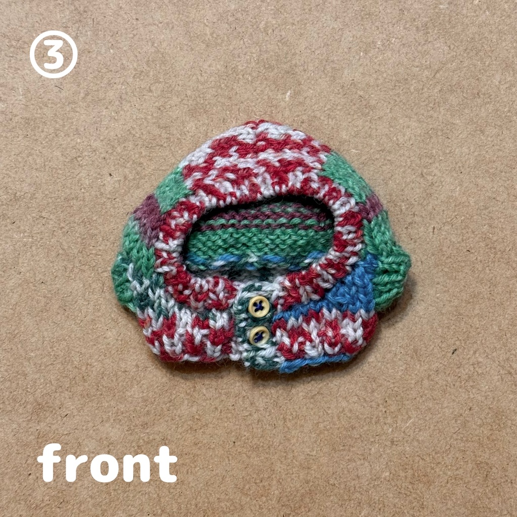 【11cmぬい用】模様編み風ニットフーディ