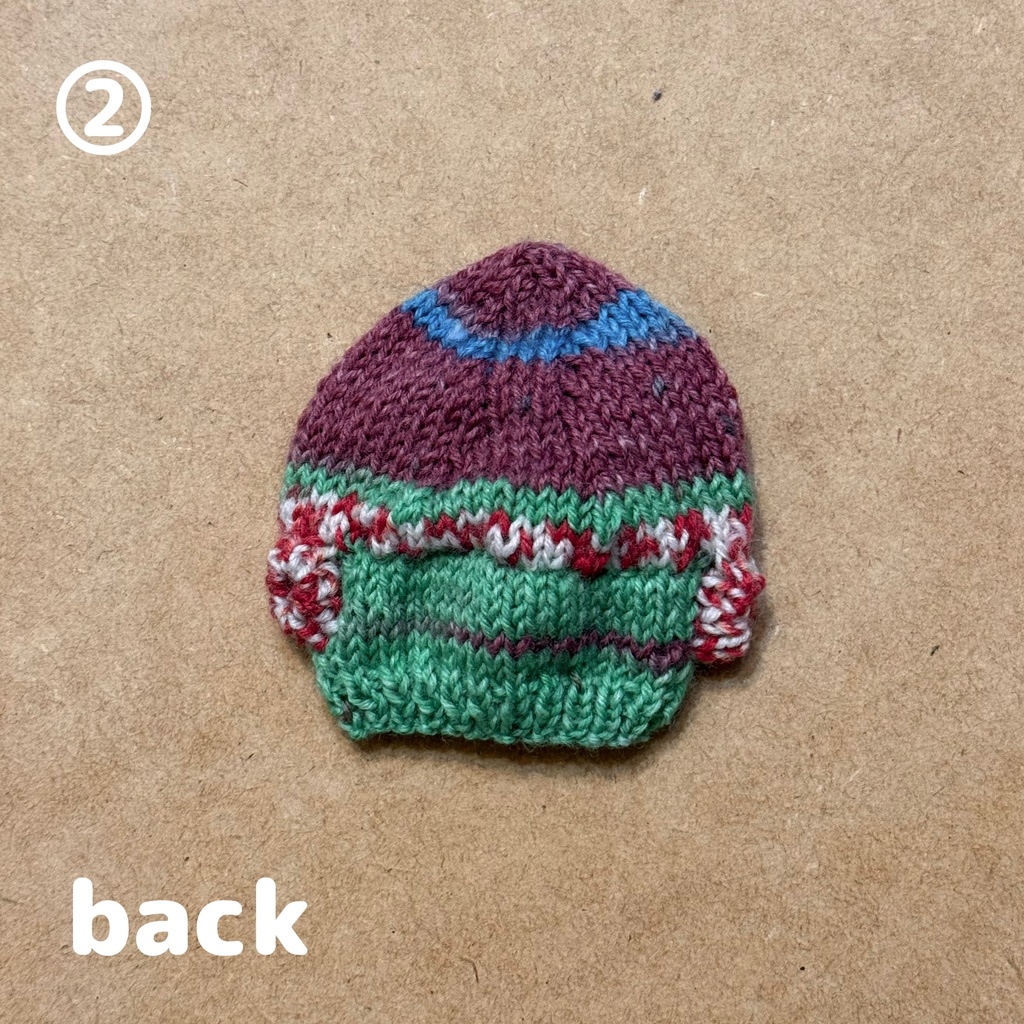 【11cmぬい用】模様編み風ニットフーディ