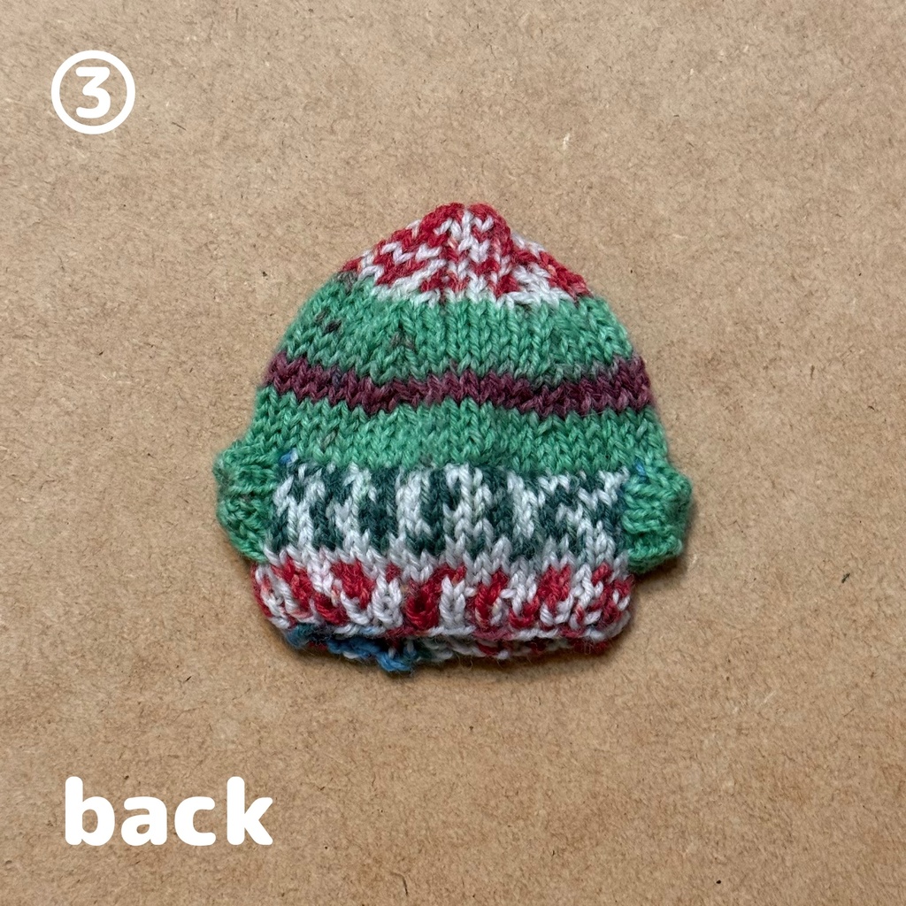 【11cmぬい用】模様編み風ニットフーディ