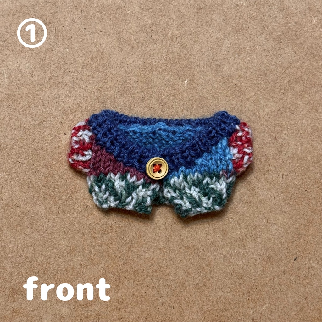 【11cmぬい用】模様編み風ニットカーディガン