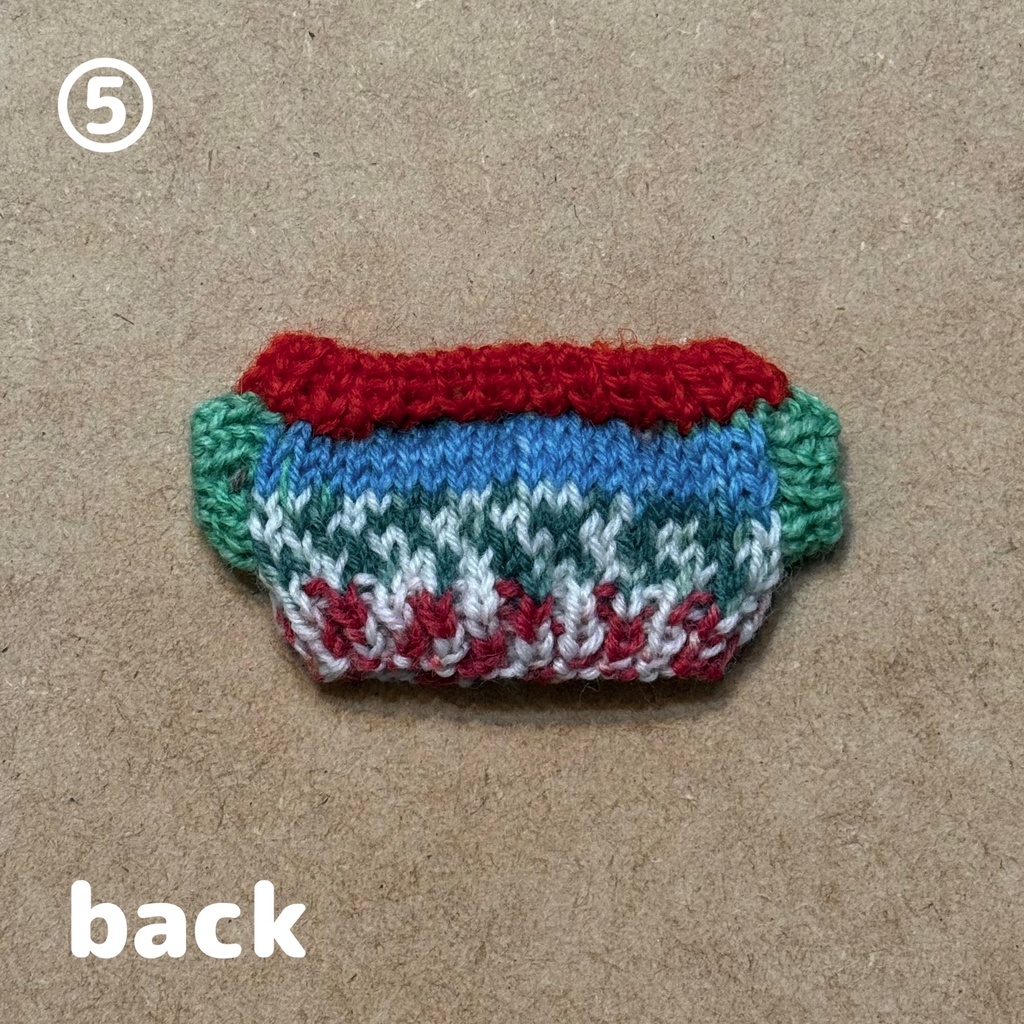 【11cmぬい用】模様編み風ニットカーディガン