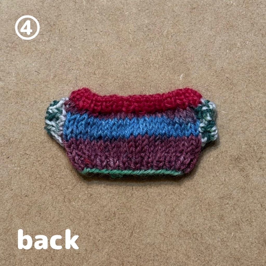 【11cmぬい用】模様編み風ニットカーディガン