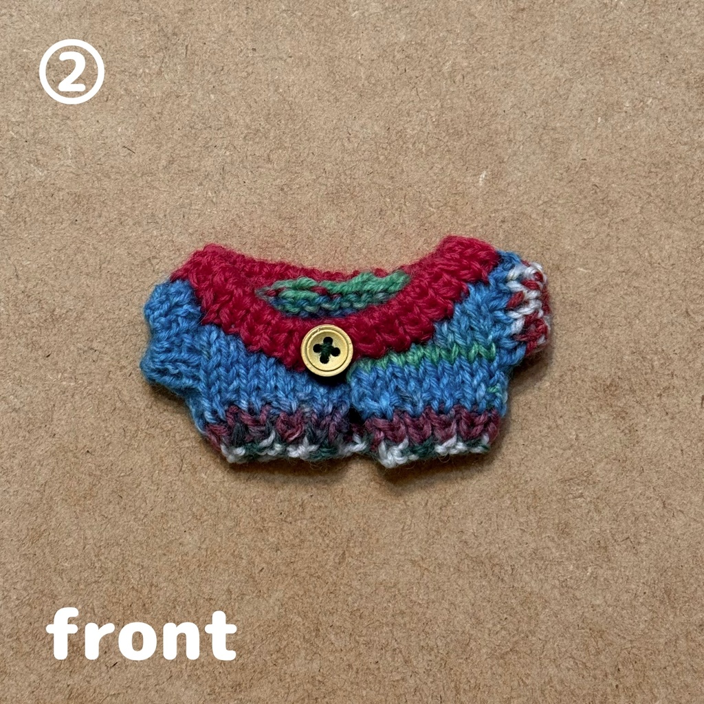 【11cmぬい用】模様編み風ニットカーディガン