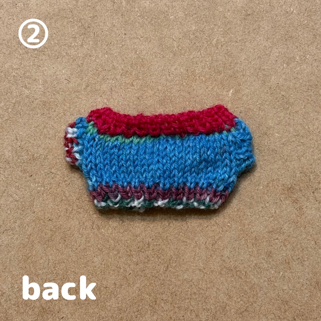 【11cmぬい用】模様編み風ニットカーディガン