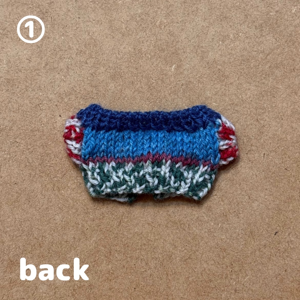 【11cmぬい用】模様編み風ニットカーディガン