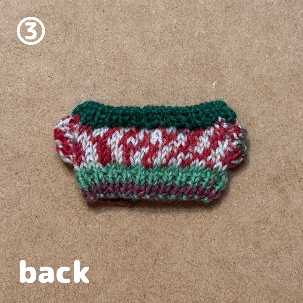 【11cmぬい用】模様編み風ニットカーディガン