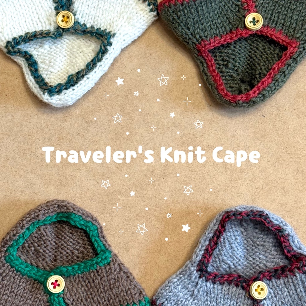 【11cmぬい用】トラベラーズニットケープ