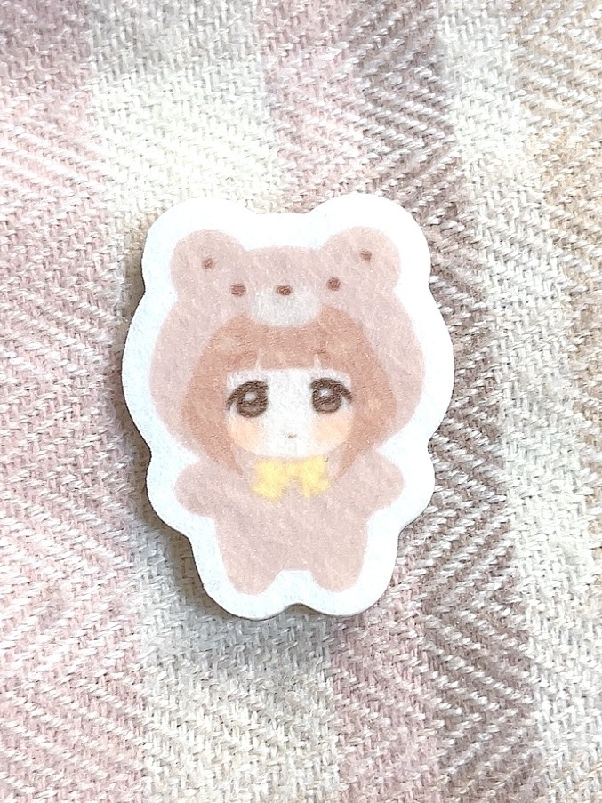 もこもこフリスクちゃん🧸フェルトステッカー
